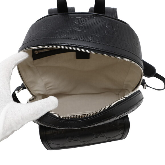 Gucci GG Leather Backpack Black Bag - Picture 5 of 11